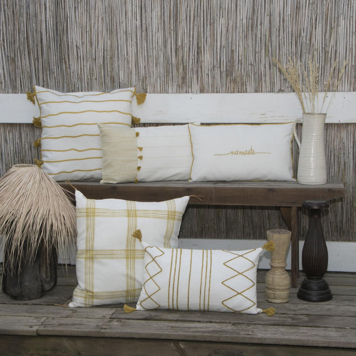 Lot de 2 housses de coussin coton 50x50 MADRAS