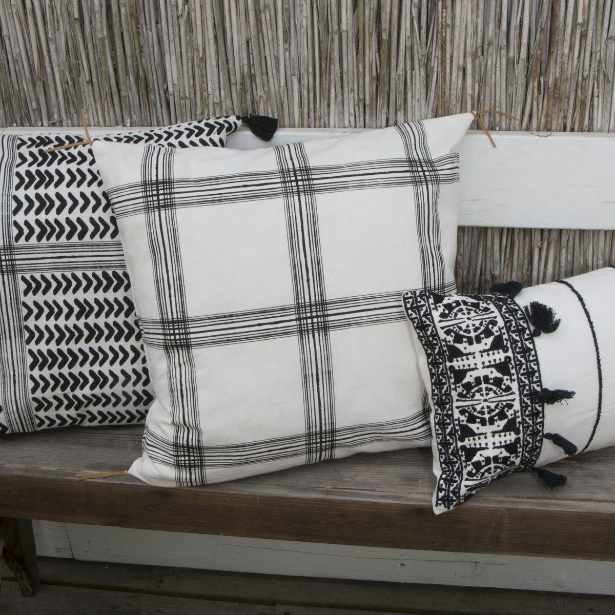 Lot de 2 housses de coussin coton 50x50 MADRAS