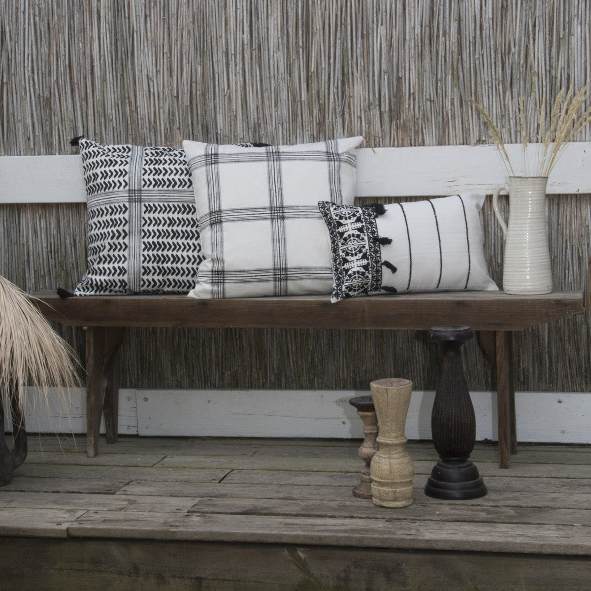 Lot de 2 housses de coussin coton 50x50 MADRAS