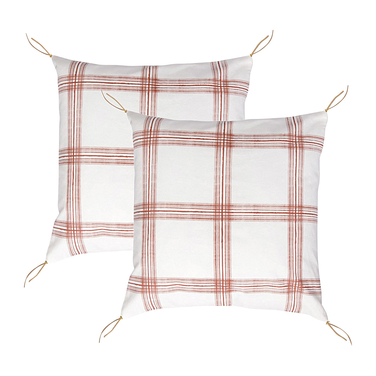 Lot de 2 housses de coussin coton 50x50 MADRAS