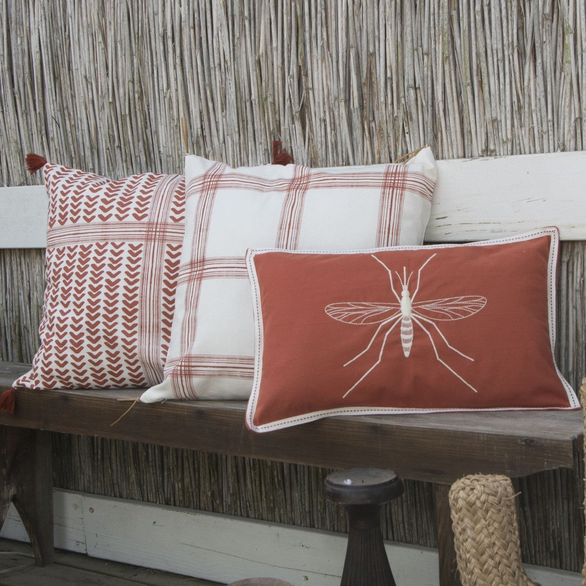 Lot de 2 housses de coussin coton 50x50 MADRAS
