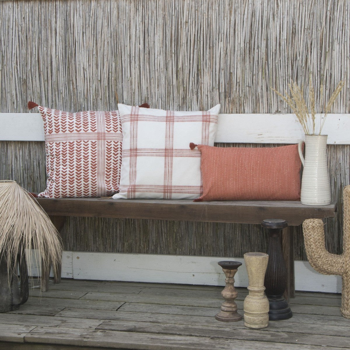 Lot de 2 housses de coussin coton 50x50 MADRAS