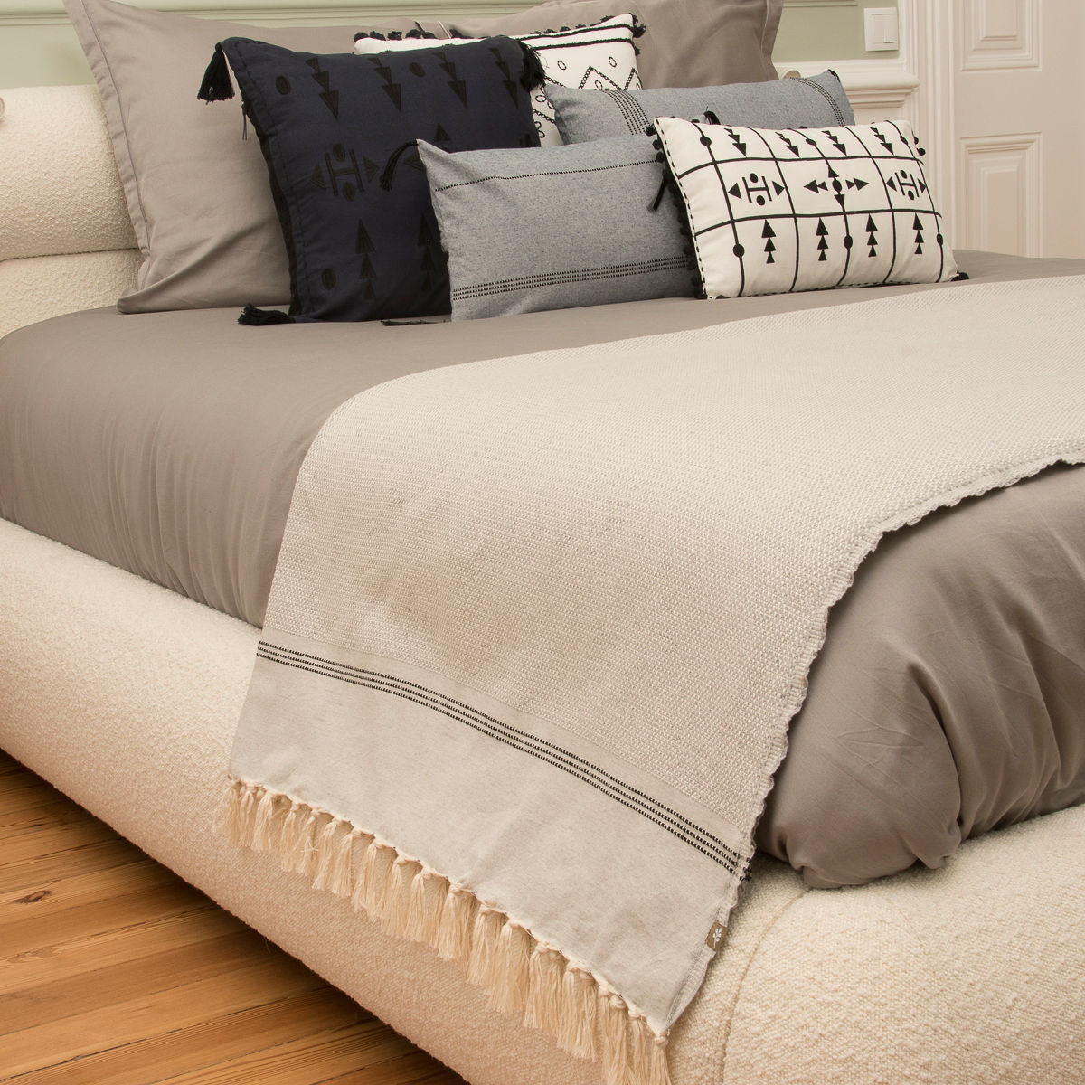 Plaid grand modèle coton HANA 160x250 cm