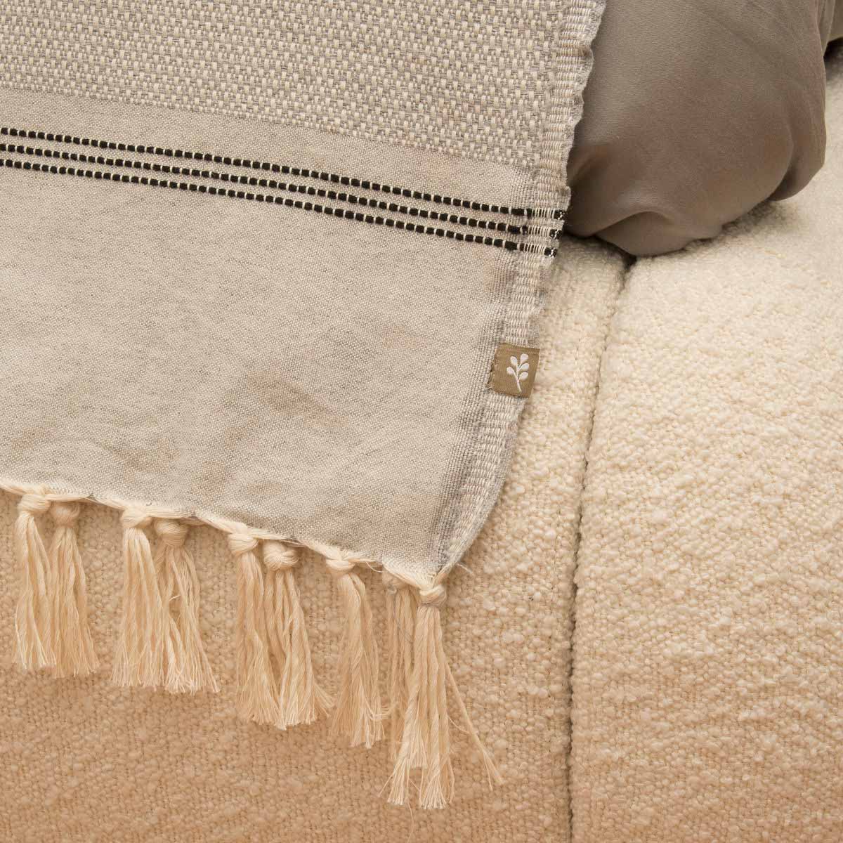 Plaid grand modèle coton HANA 160x250 cm