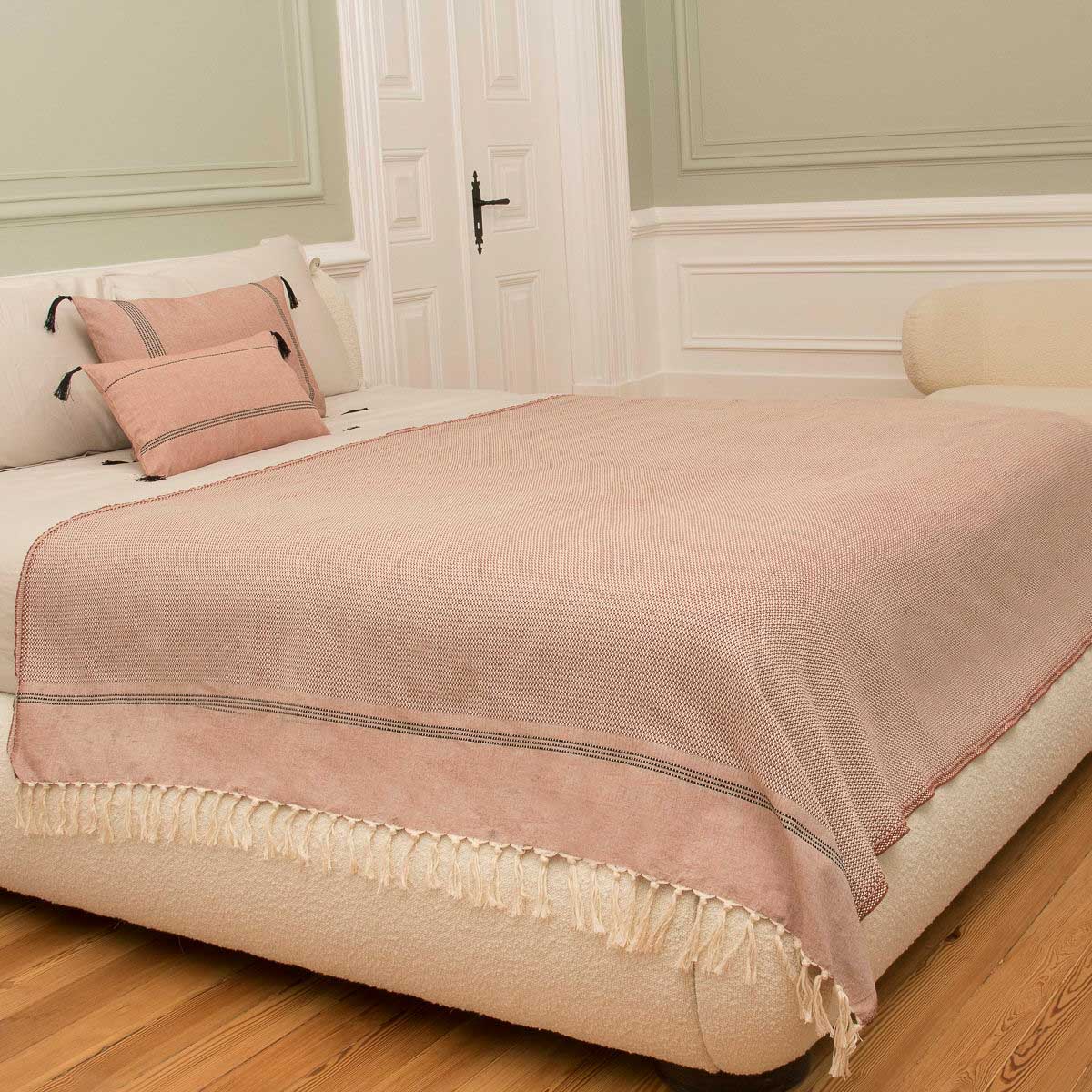 Plaid grand modèle coton HANA 160x250 cm