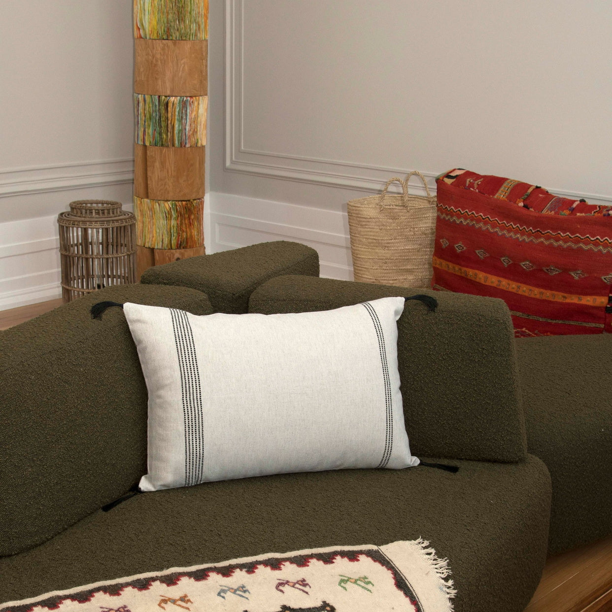 Housse de coussin coton 60x40 HANA