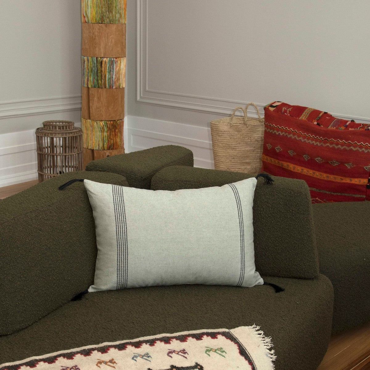 Housse de coussin coton 60x40 HANA