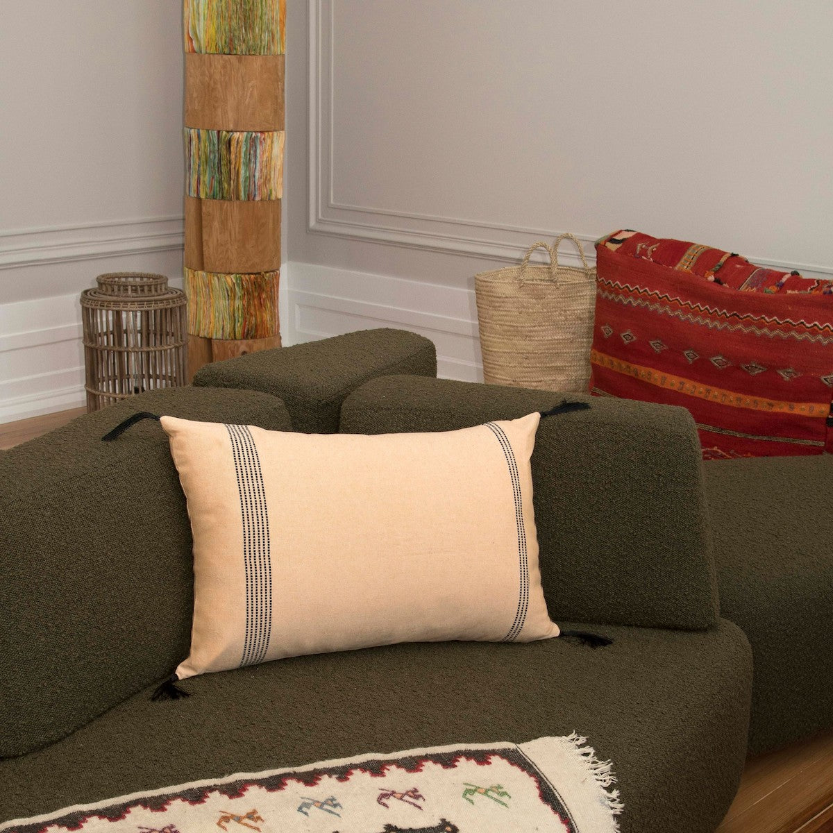 Housse de coussin coton 60x40 HANA