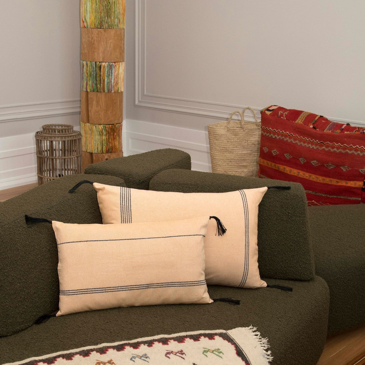 Housse de coussin coton 60x40 HANA