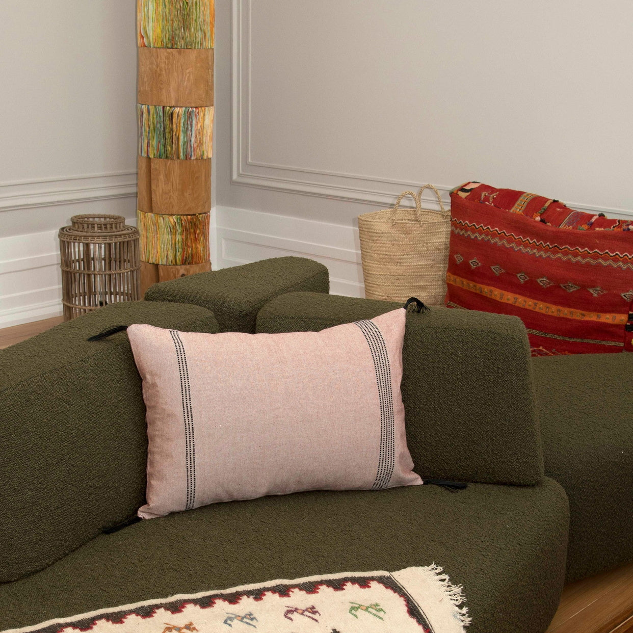 Housse de coussin coton 60x40 HANA