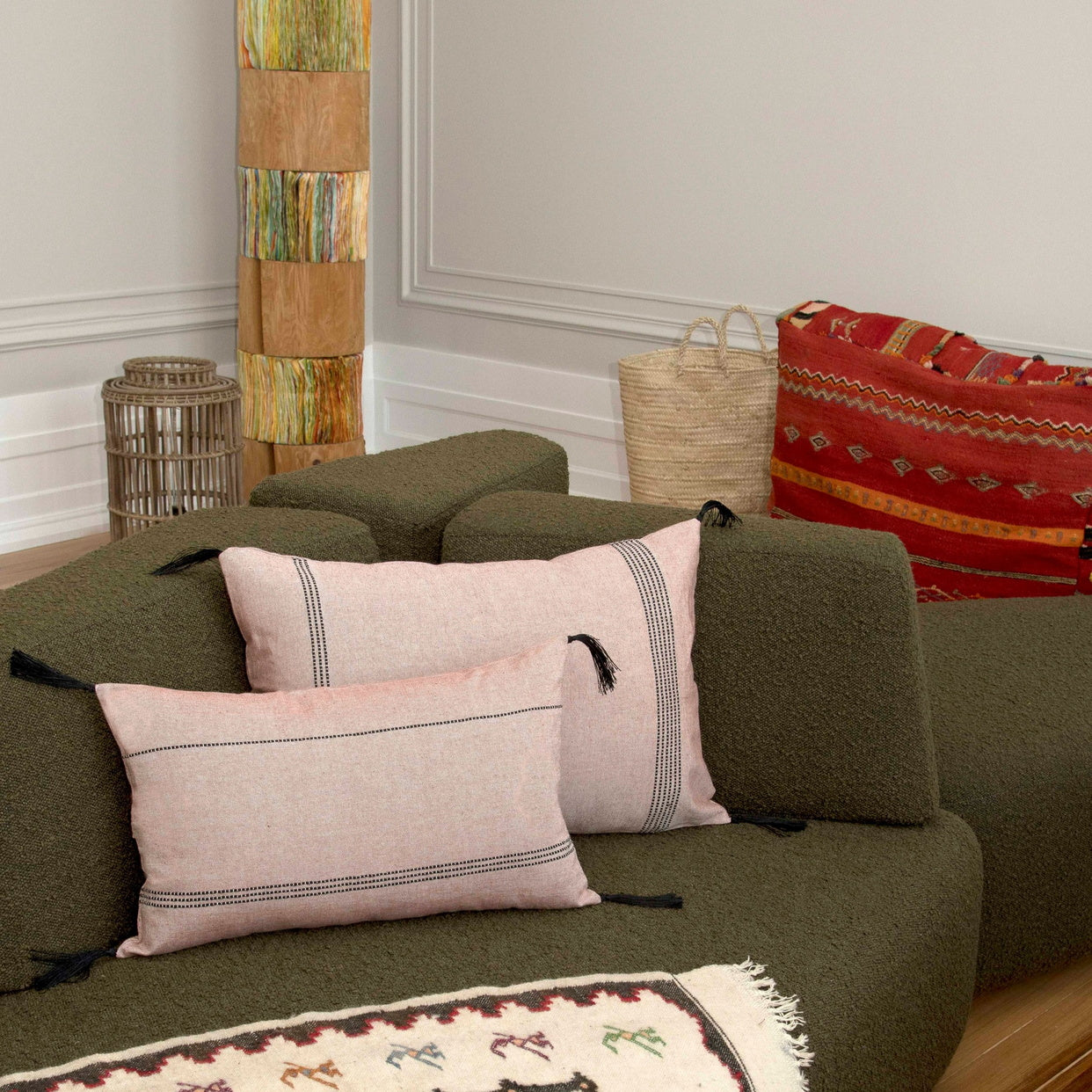 Housse de coussin coton 60x40 HANA
