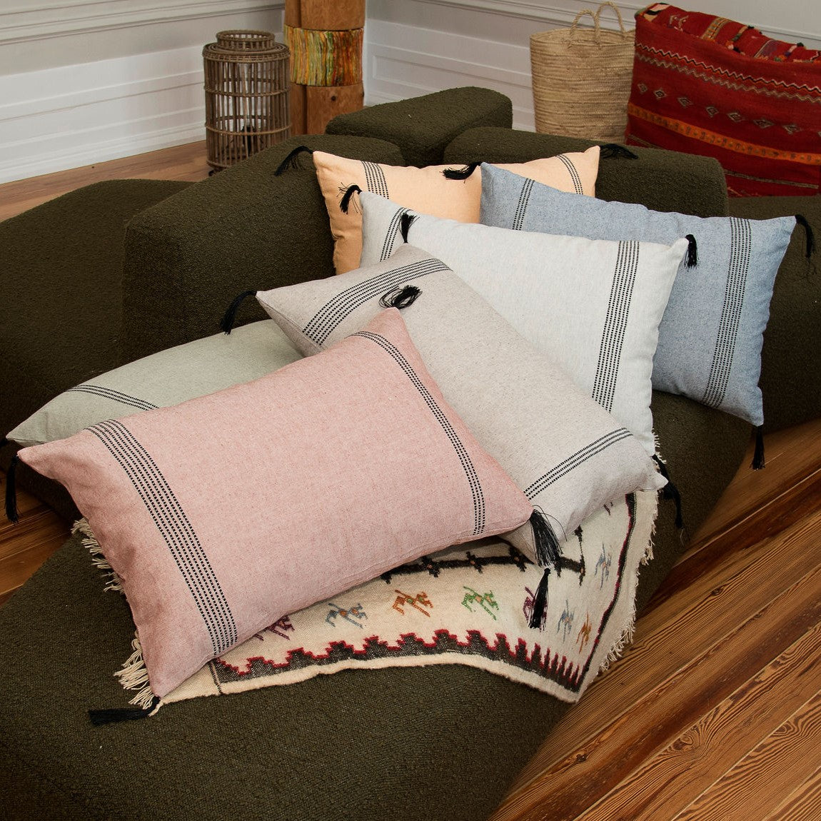 Housse de coussin coton 60x40 HANA