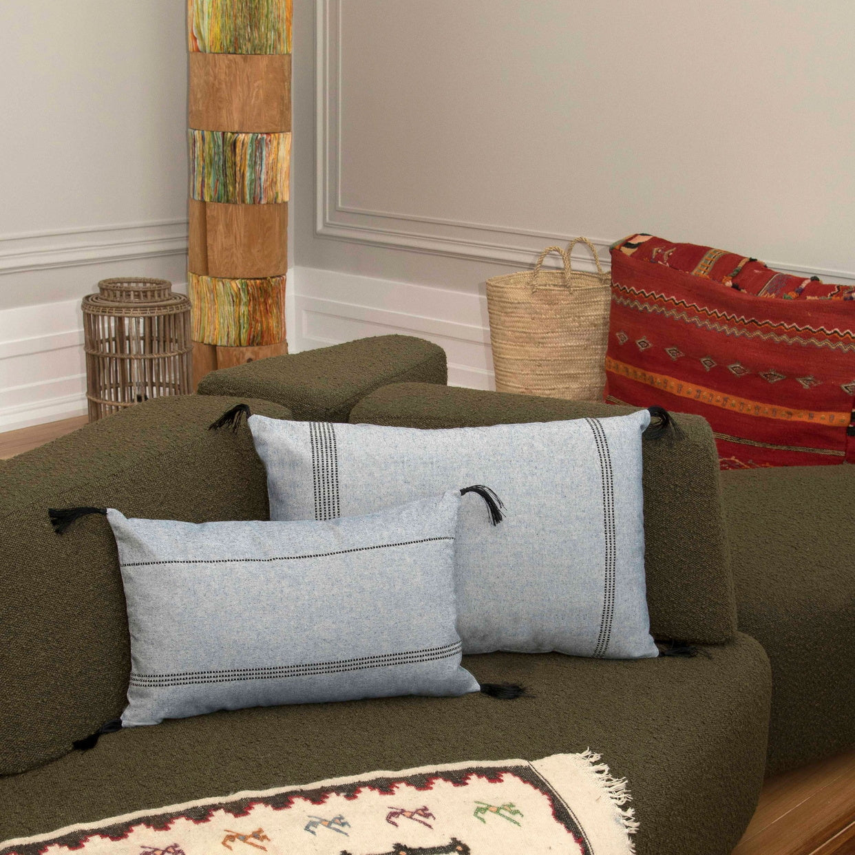 Housse de coussin coton 60x40 HANA