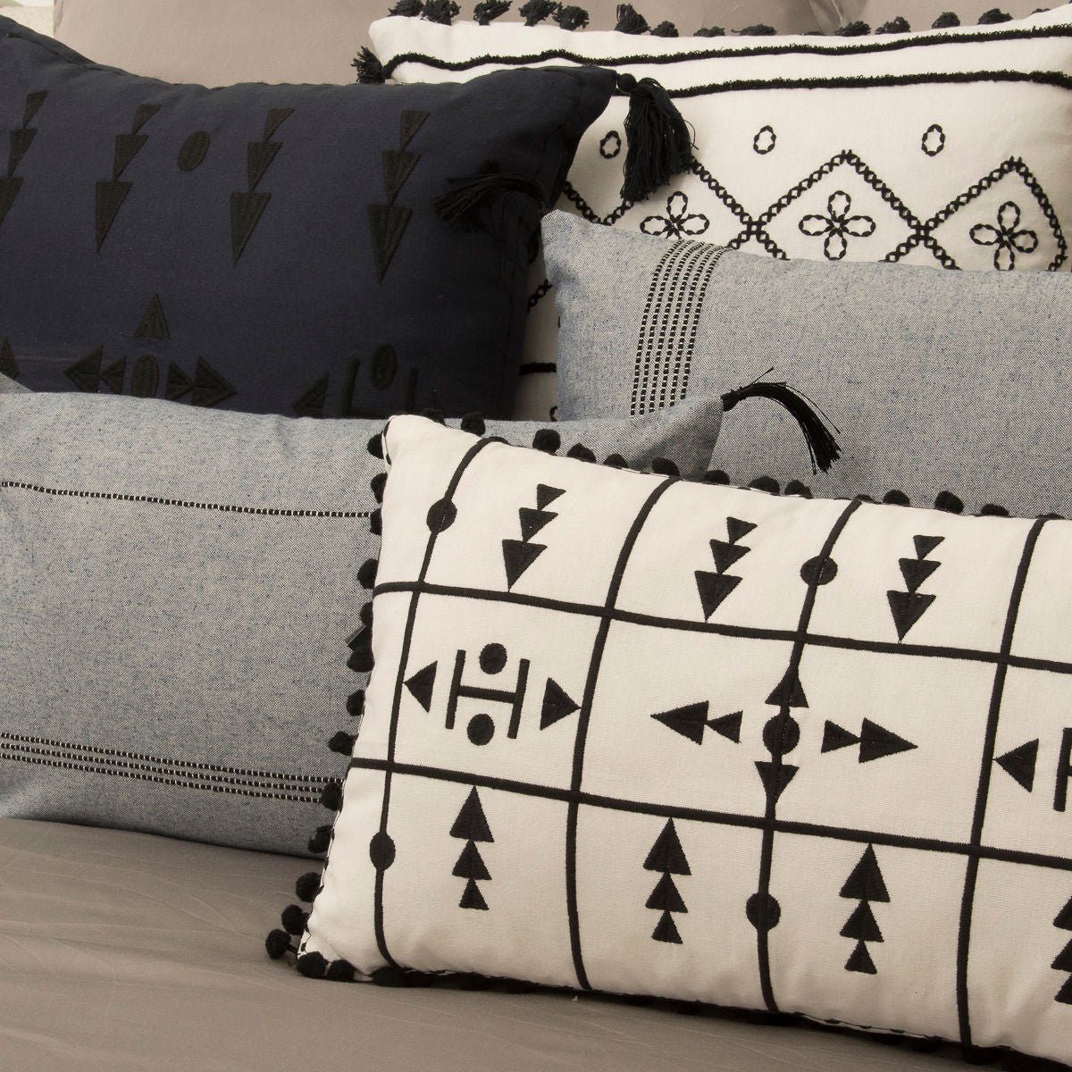 Housse de coussin coton 60x40 HANA