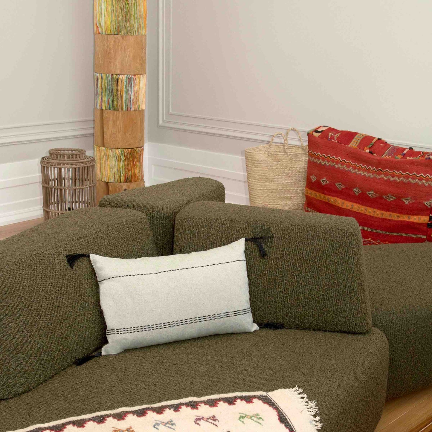 Housse de coussin coton 50x30 HANA