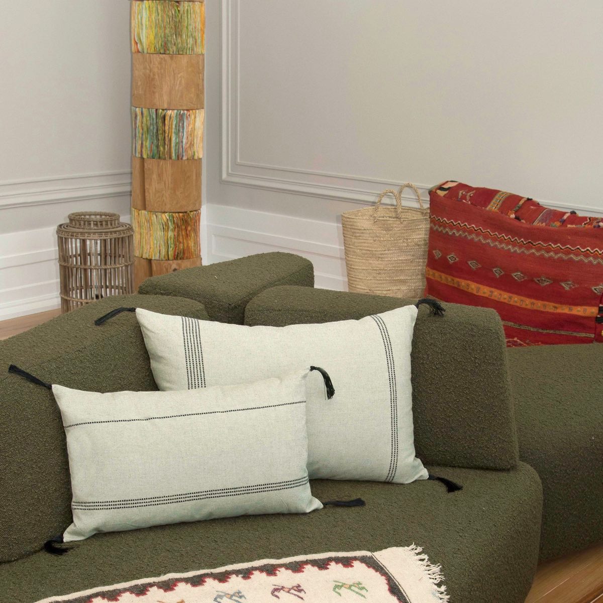 Housse de coussin coton 50x30 HANA