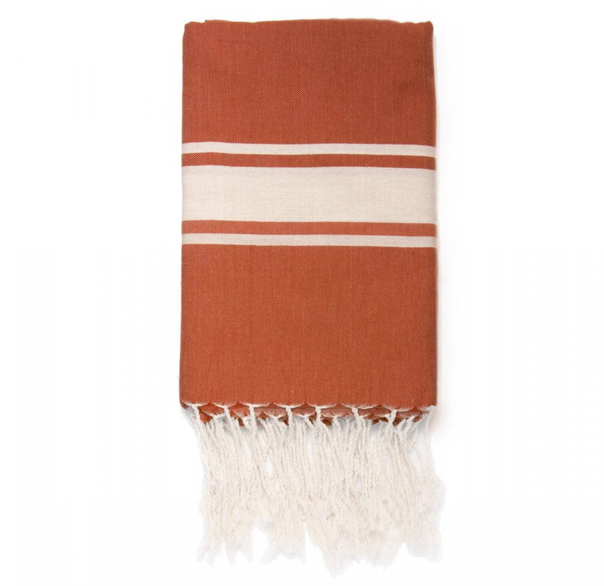 Fouta bande blanche coton ST TROPEZ 100x200 - febronie.com