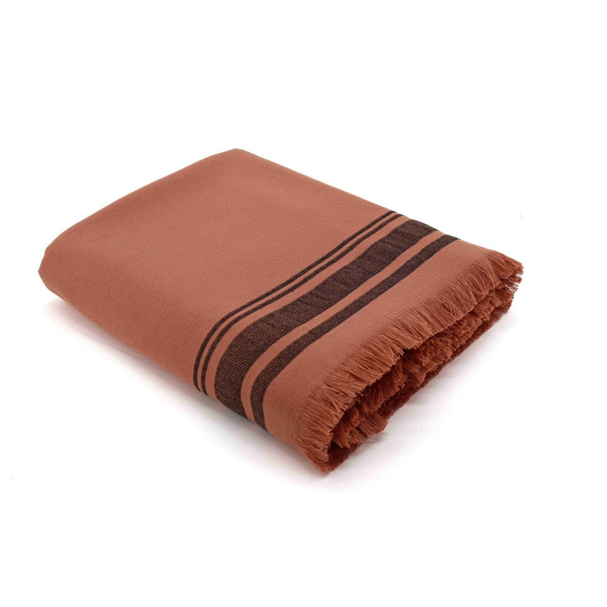 Fouta éponge coton rose argile 100x180 FARO