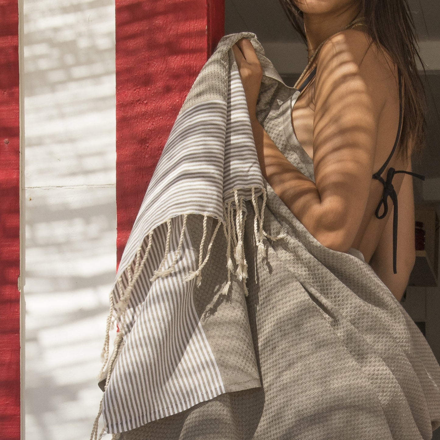 Fouta nid d'abeille coton 100x200 IBIZA