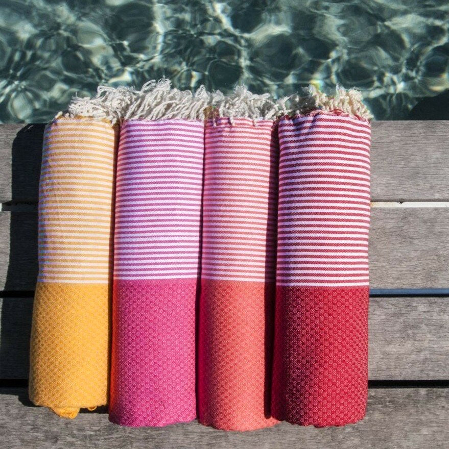 Fouta nid d'abeille coton 100x200 IBIZA