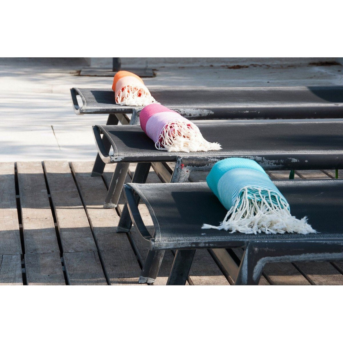 Fouta nid d'abeille coton 100x200 IBIZA