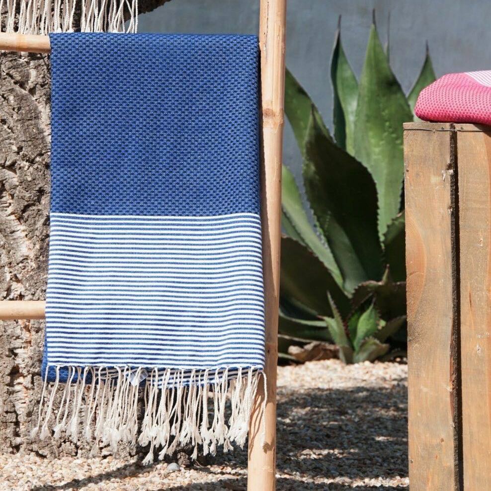 Fouta nid d'abeille coton 100x200 IBIZA