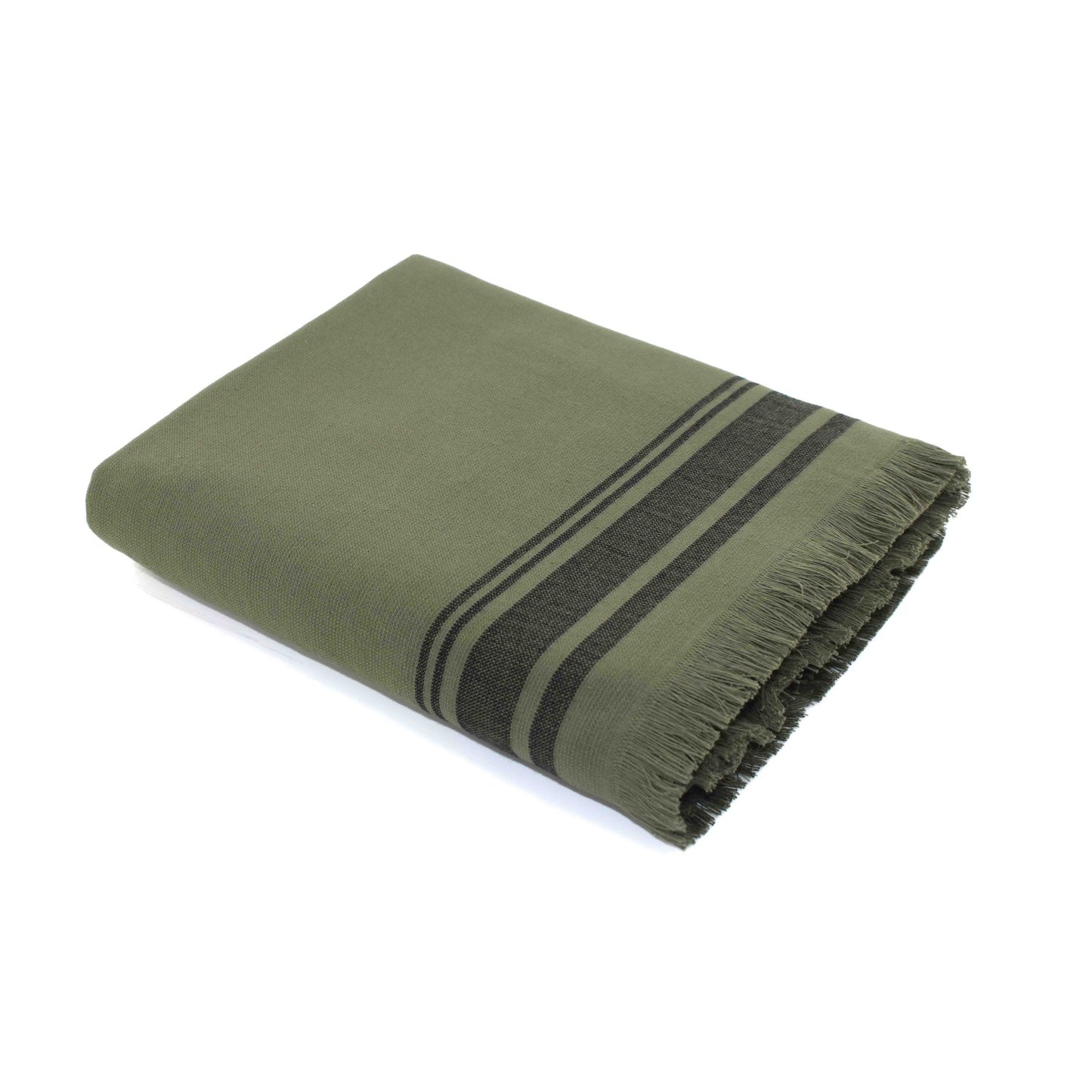 Fouta éponge XXL coton vert kaki 200x180 FARO