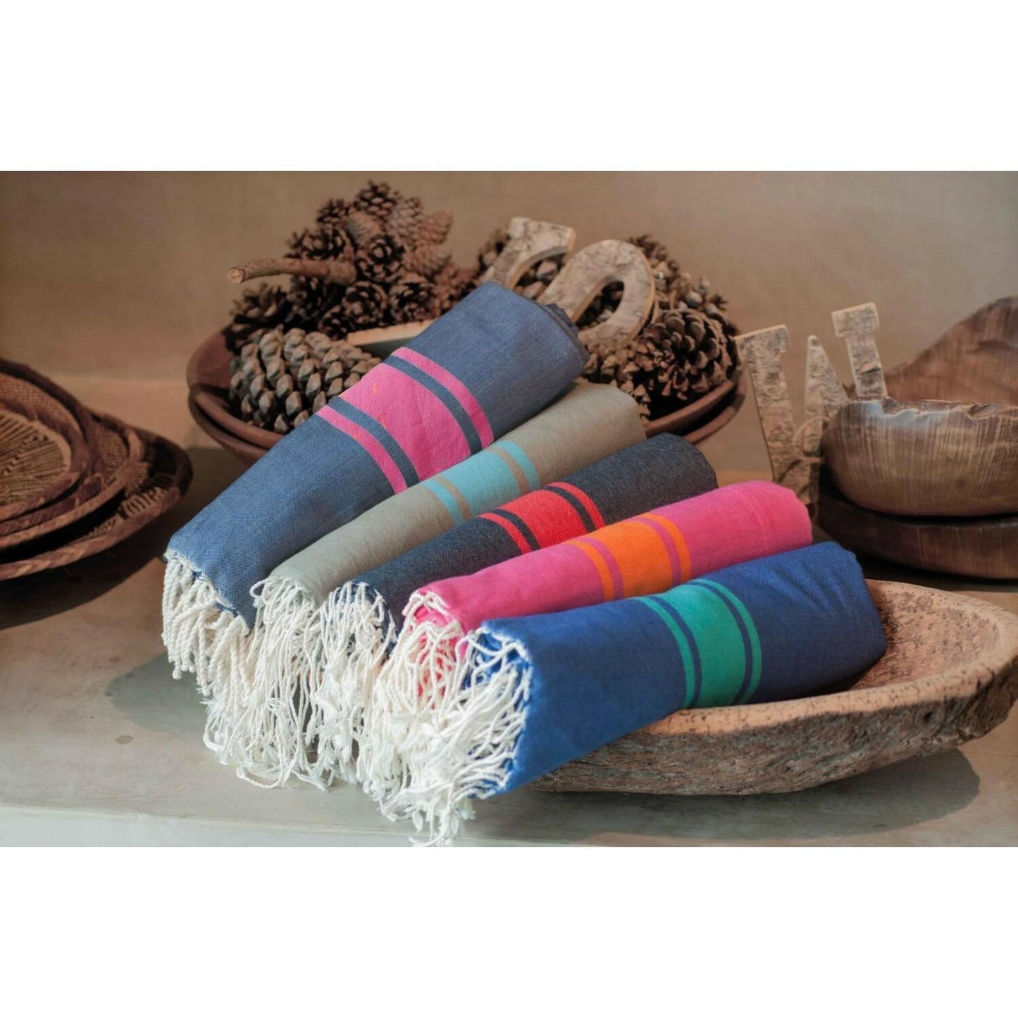 Fouta bicolore coton 100x200 ST TROPEZ