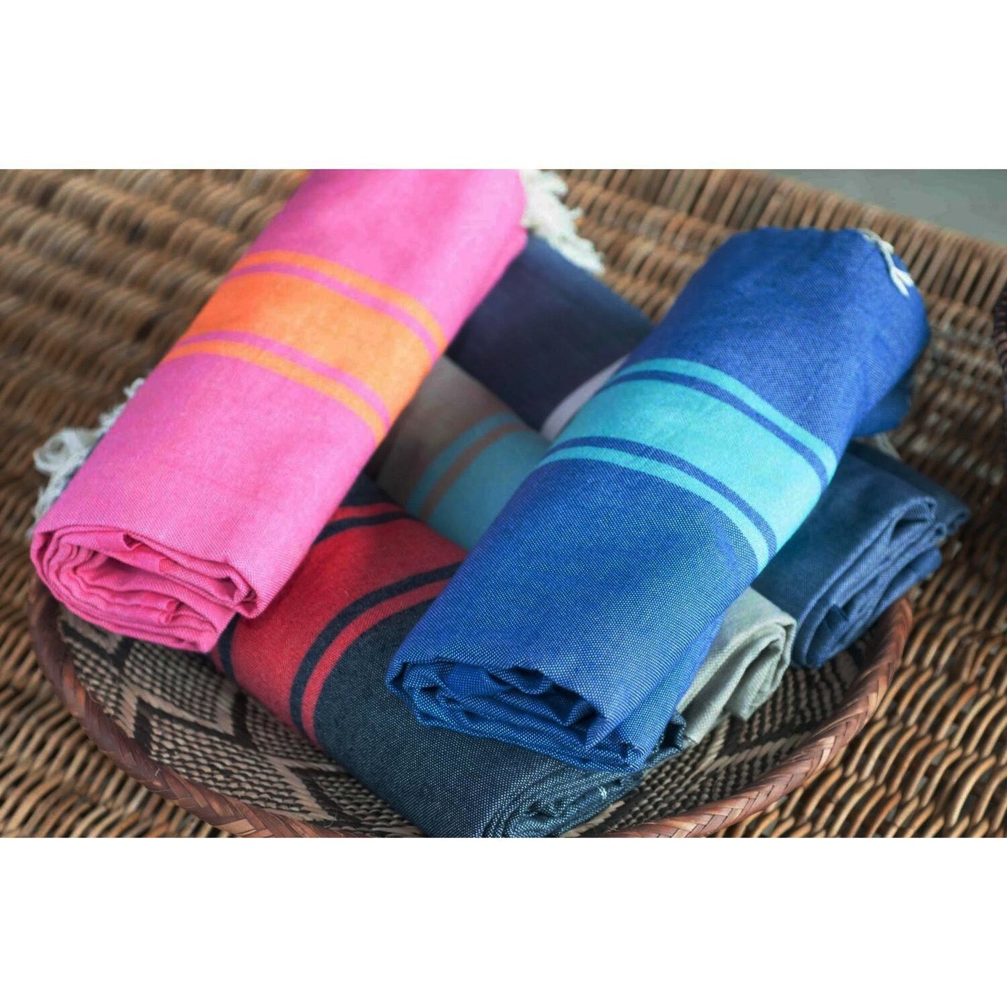 Fouta bicolore coton 100x200 ST TROPEZ