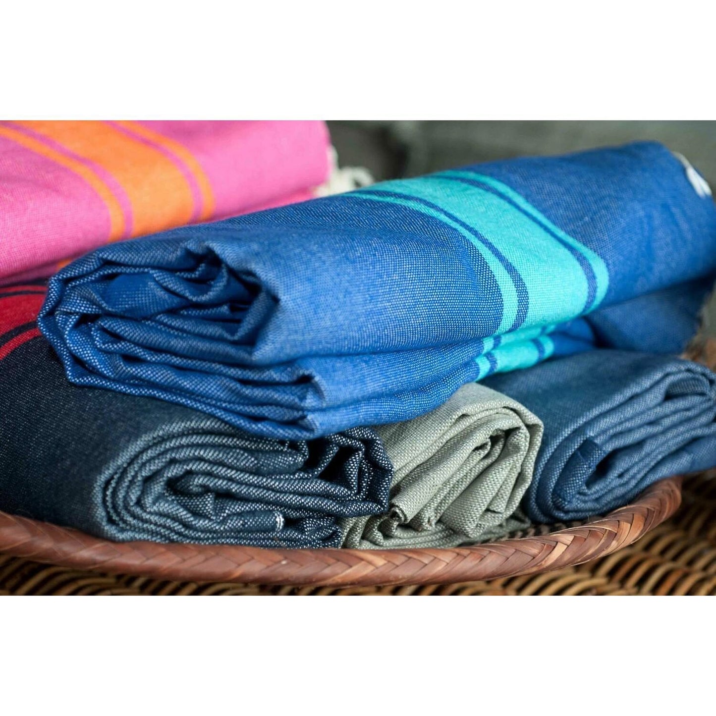 Fouta bicolore coton 100x200 ST TROPEZ