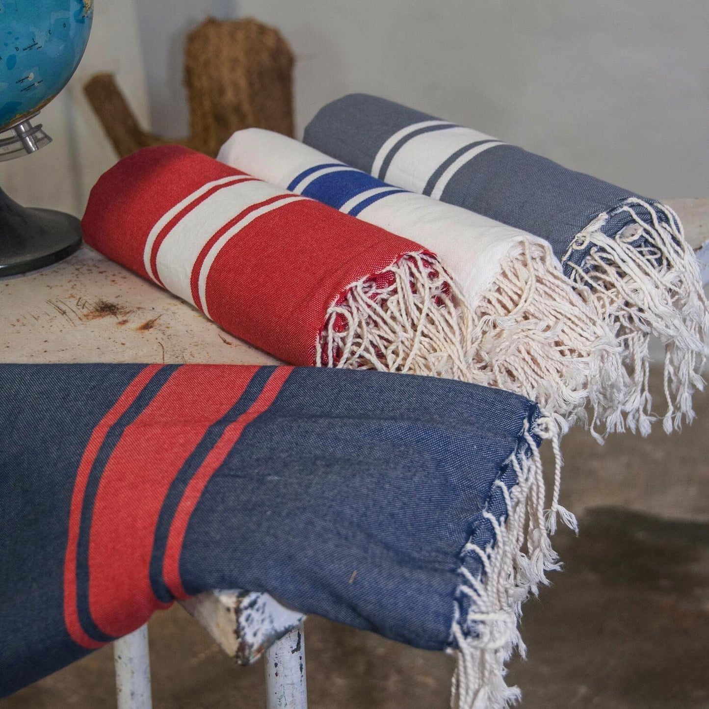 Fouta bicolore coton 100x200 ST TROPEZ