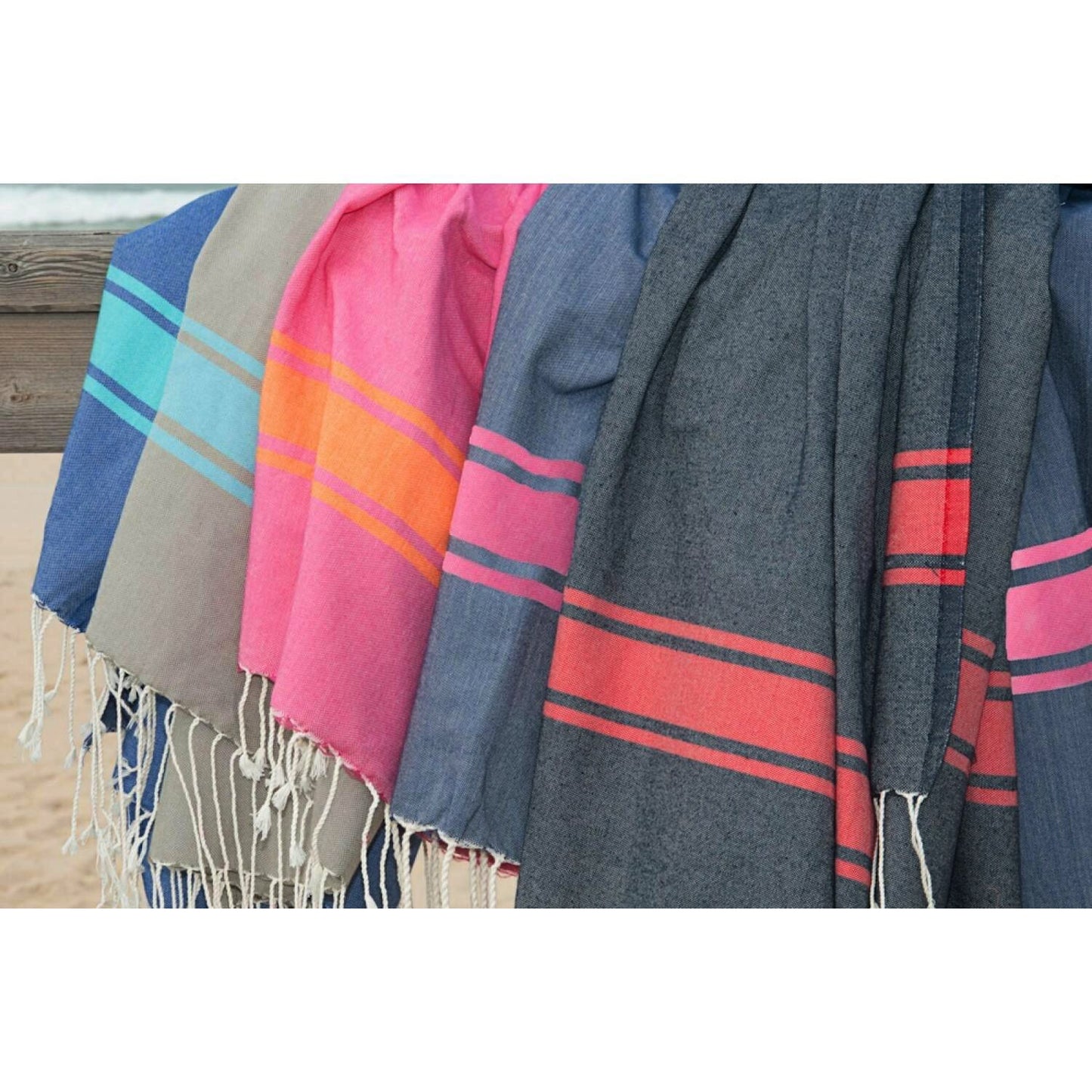 Fouta bicolore coton 100x200 ST TROPEZ