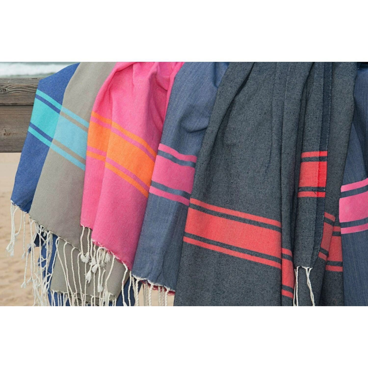 Fouta bicolore coton 100x200 ST TROPEZ