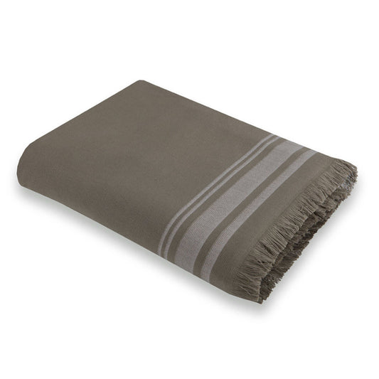 Fouta éponge coton vert lichen 100x180 FARO - febronie.com