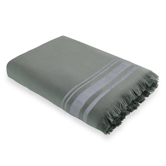 Fouta éponge coton vert céladon 100x180 FARO - febronie.com