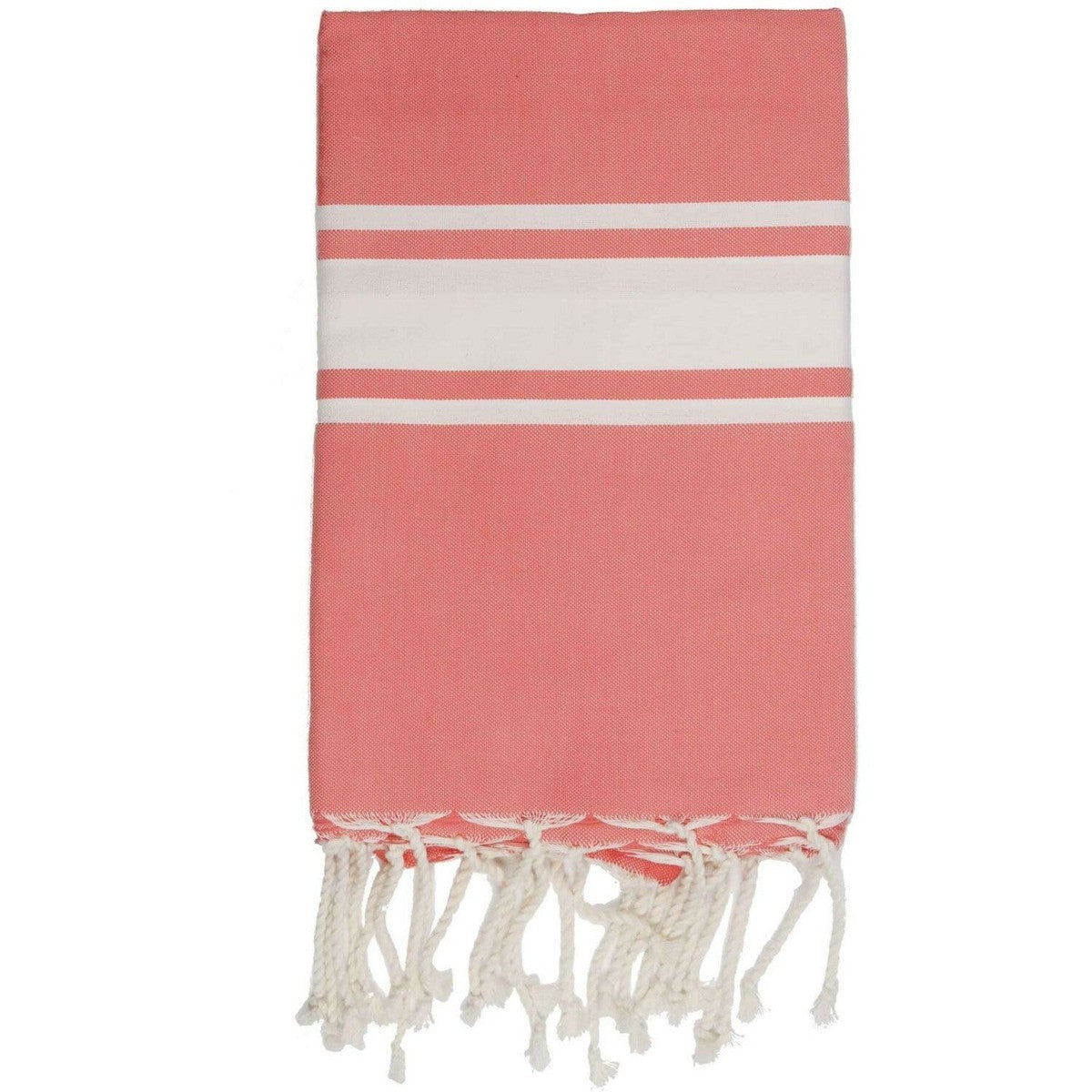 Fouta bande blanche coton ST TROPEZ 100x200