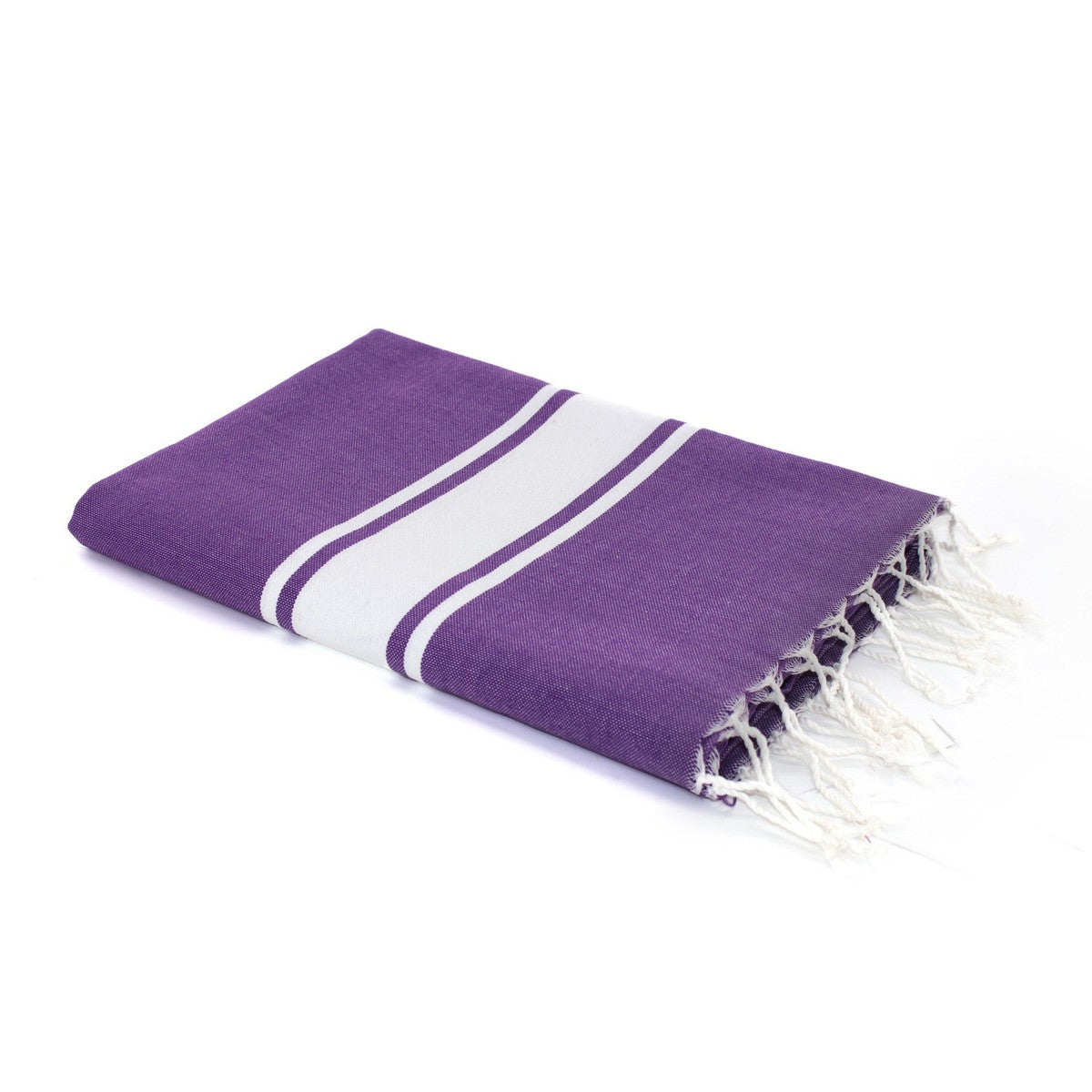Fouta bande blanche coton ST TROPEZ 100x200 - febronie.com