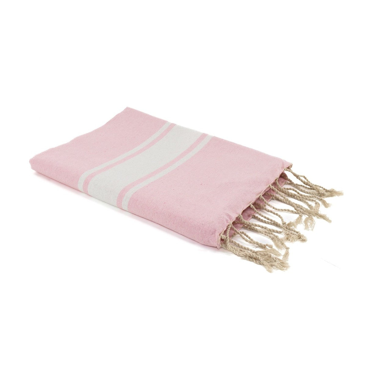 Fouta bande blanche coton ST TROPEZ 100x200