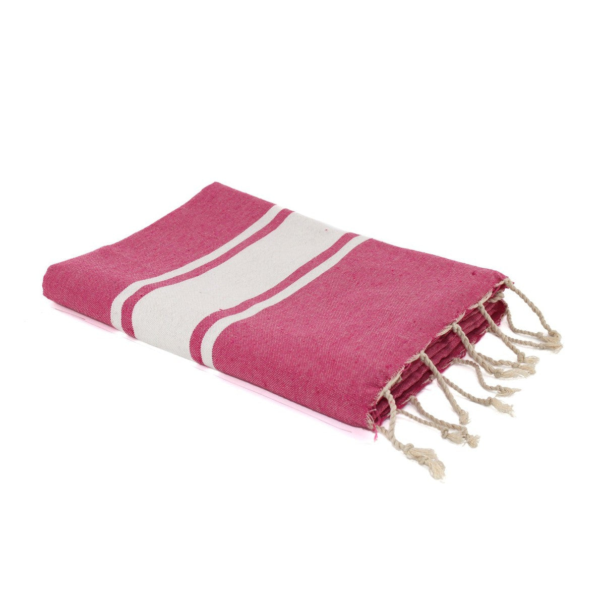 Fouta bande blanche coton ST TROPEZ 100x200