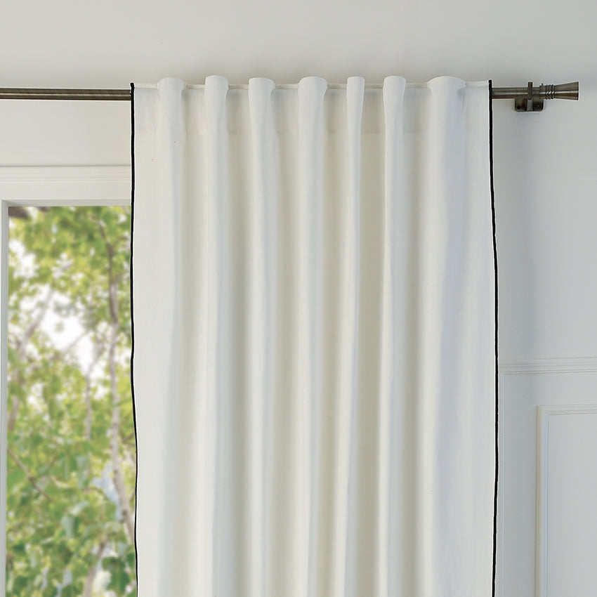 Tab top curtain in washed linen ERNEST 140x290