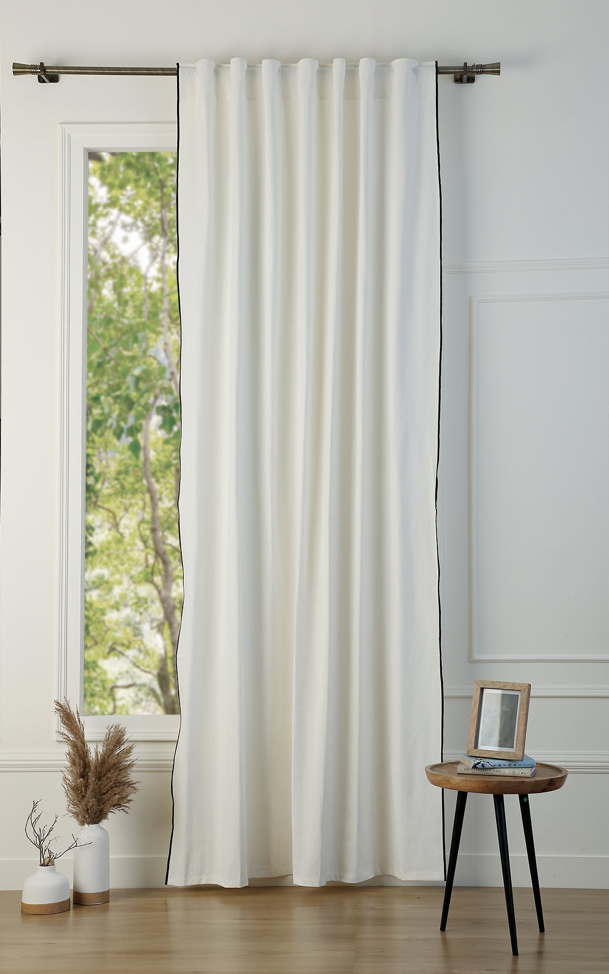 Tab top curtain in washed linen ERNEST 140x290