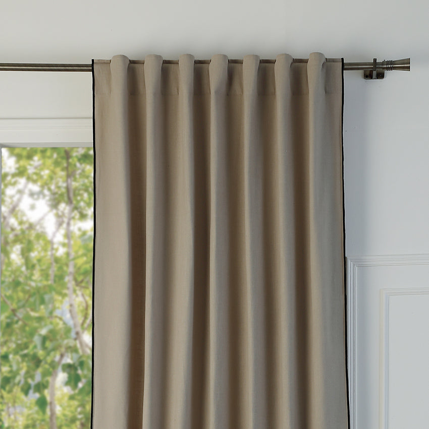 Tab top curtain in washed linen ERNEST 140x260