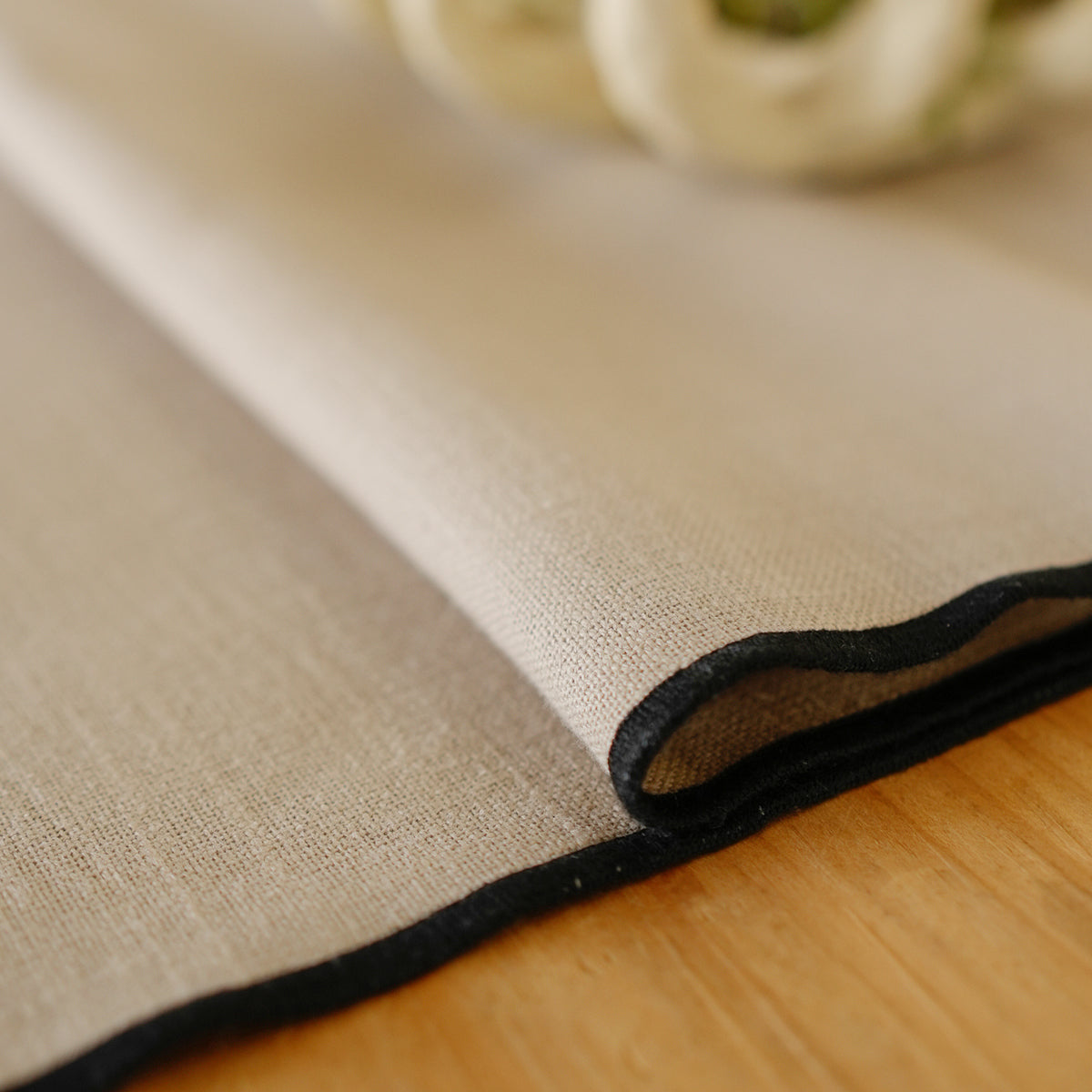 Table runner in washed linen ERNEST 50x150
