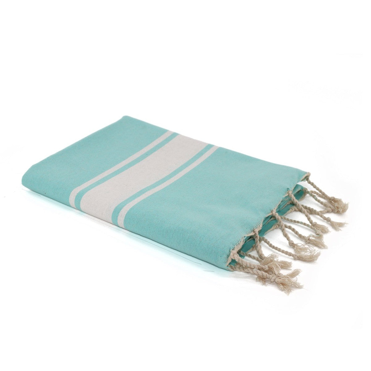 Fouta bande blanche coton ST TROPEZ 100x200