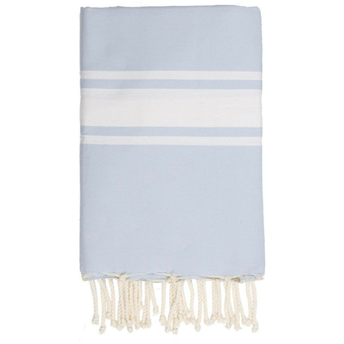 Fouta bande blanche coton ST TROPEZ 100x200 - febronie.com