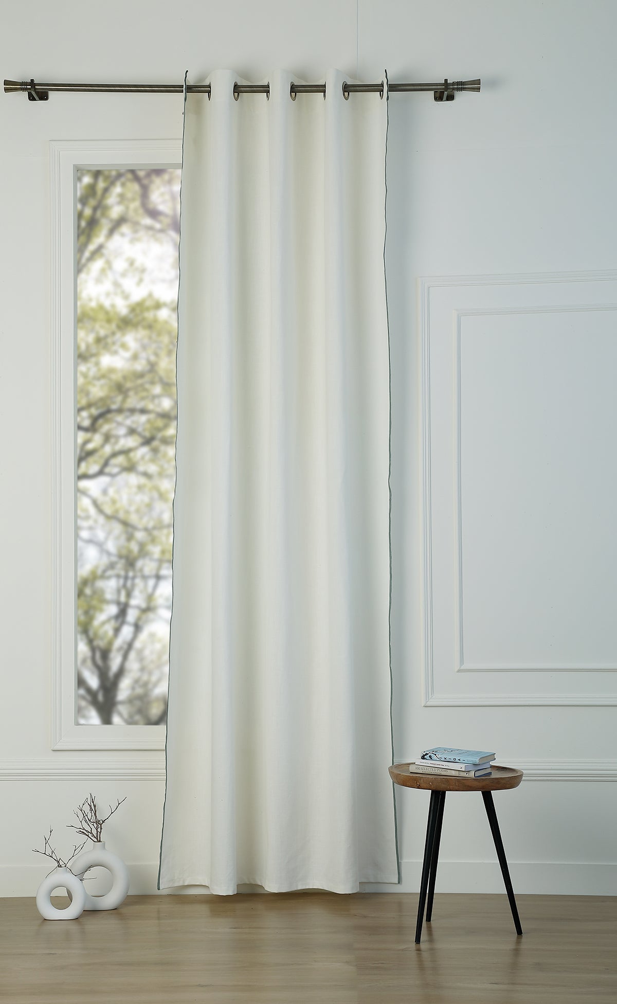 Eyelet curtain with cotton canvas 140x260 JULES