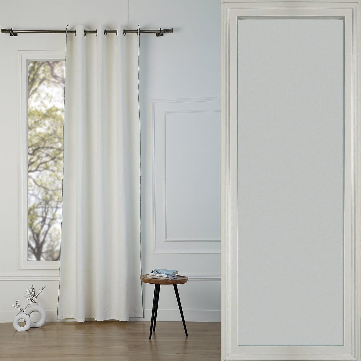 Eyelet curtain with cotton canvas 140x260 JULES