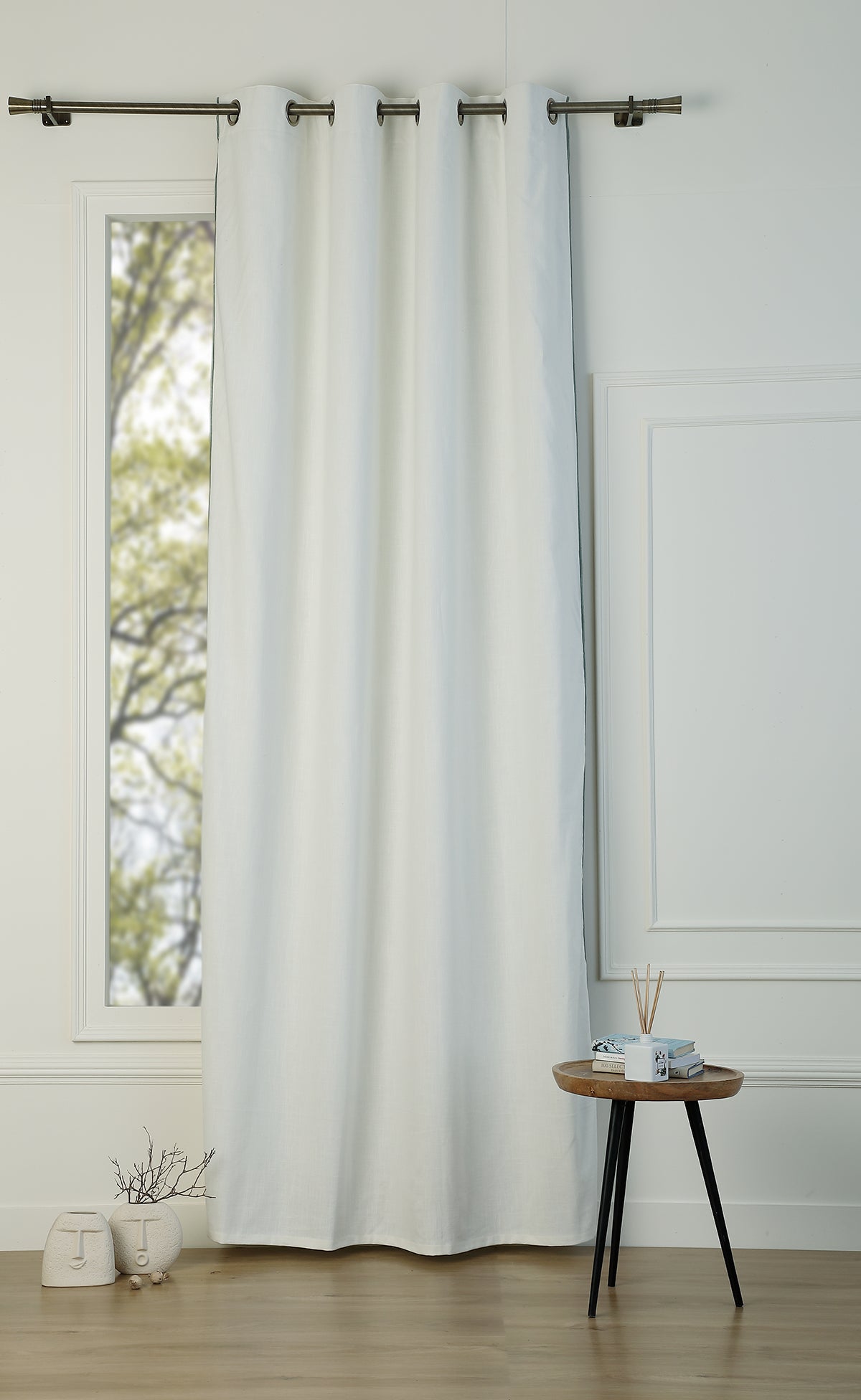 Eyelet curtain with cotton canvas 140x260 JULES