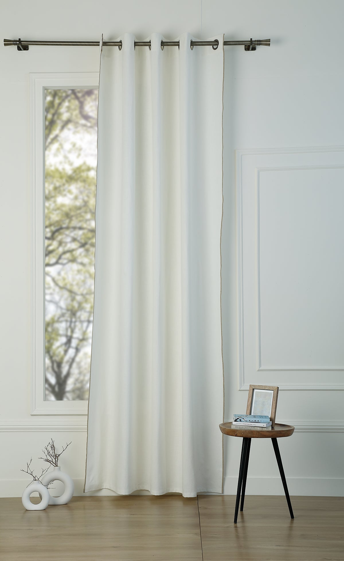 Eyelet curtain with cotton canvas 140x260 JULES