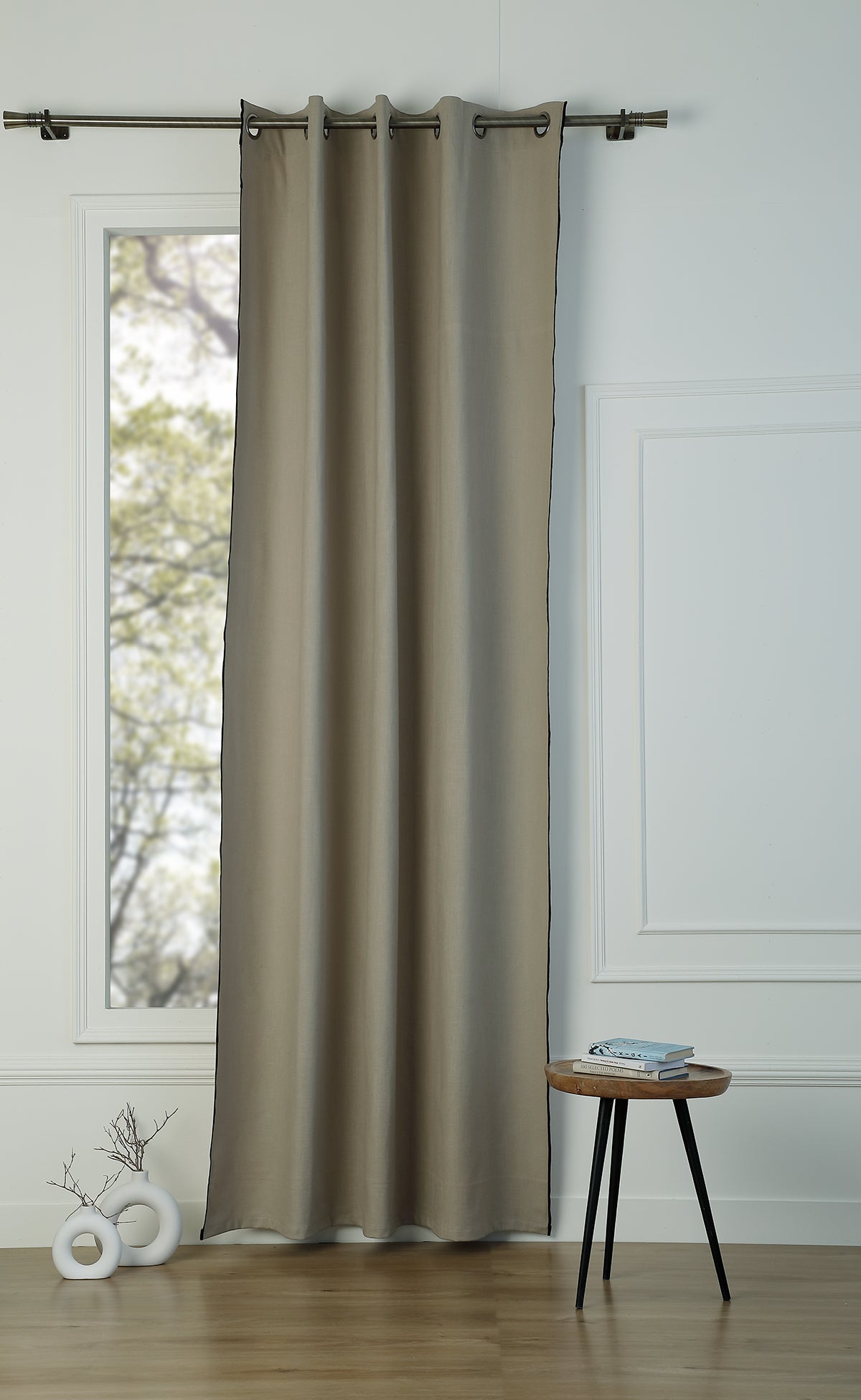 Eyelet curtain with cotton canvas 140x260 JULES